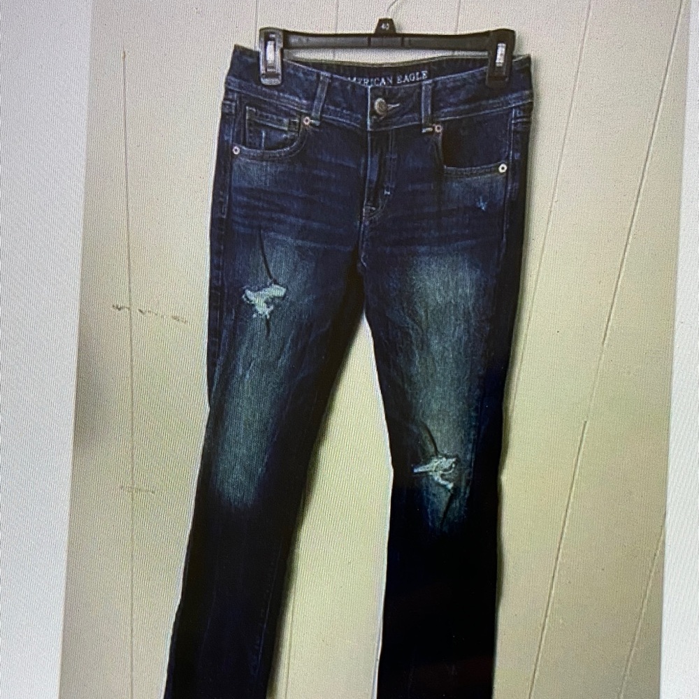 SHEIN Women’s Dark Blue Distressed Skinny Jeans